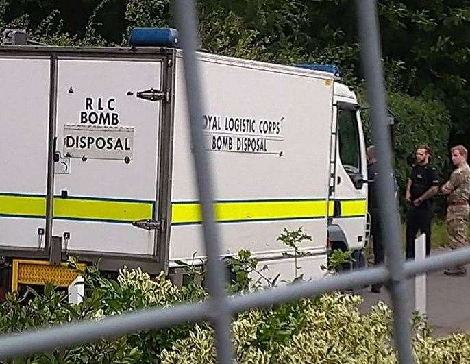 The bomb disposal squad in Hunton Picture: John Dale