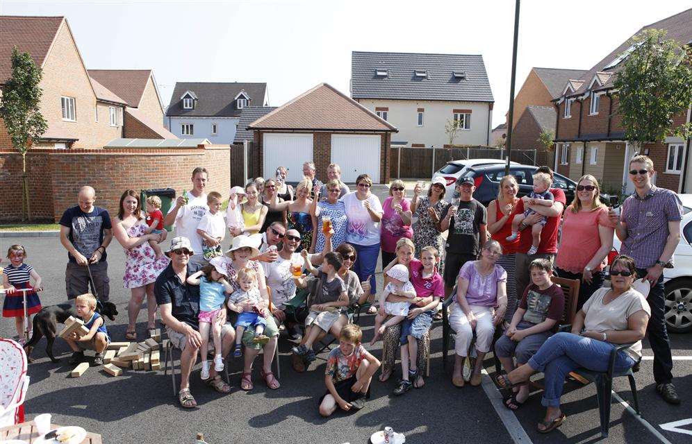 Iwade residents enjoying a summer BBQ organised by Joa Bamber who recently moved to the village