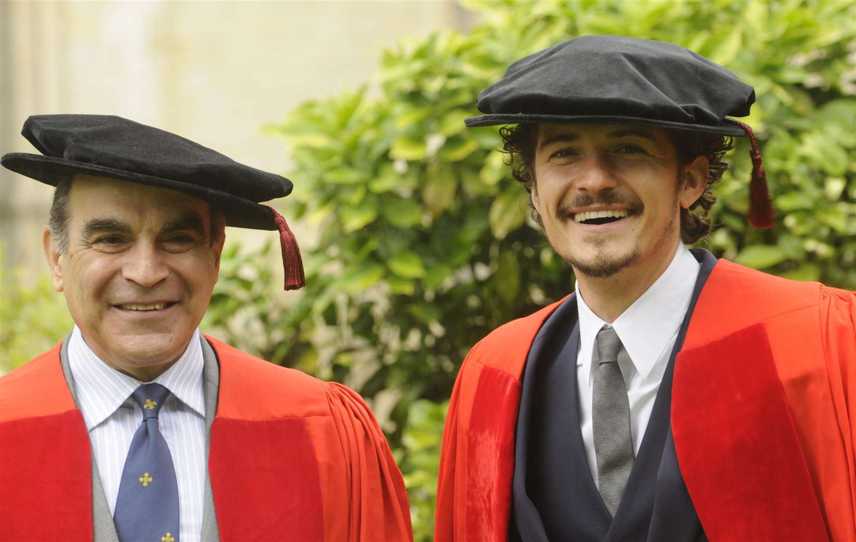 Orlando Bloom and David Suchet receive honorary degrees from the University of Kent at Canterbury Cathedral