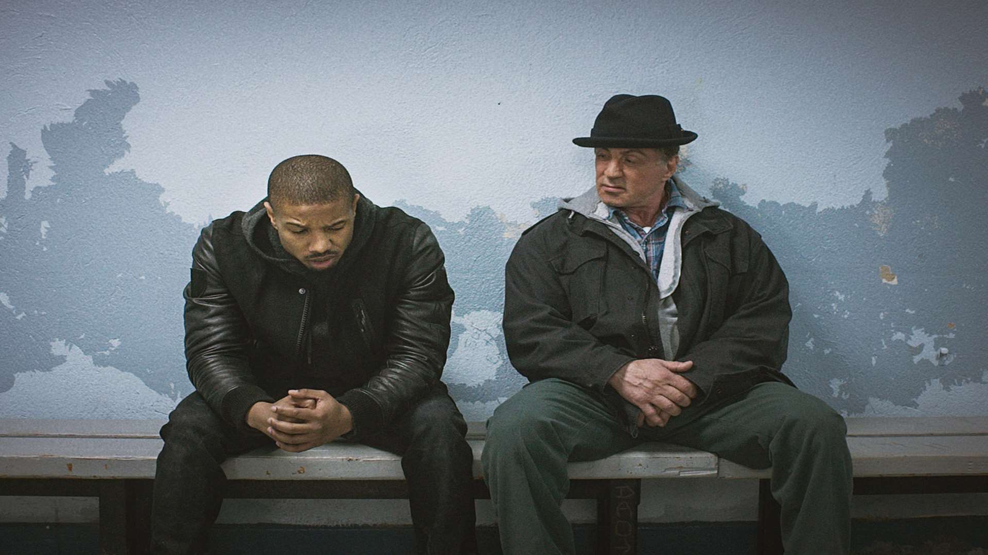 Michael B Jordan as Adonis Creed and Sylvester Stallone as Rocky Balboa. Picture: PA Photo/Warner Bros