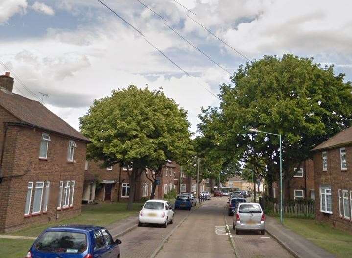 The incident happened in Staplehurst Road, Twydall. Picture, Google Maps.