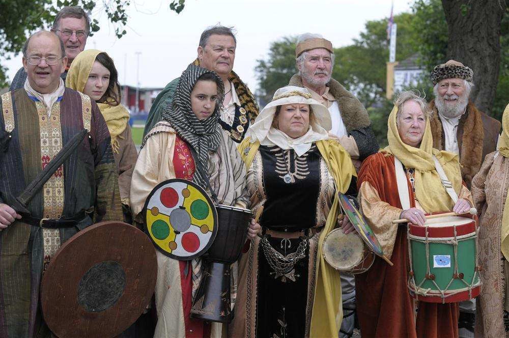 The costumed Saxon and Vikings Parade as part of the Promenade Festival