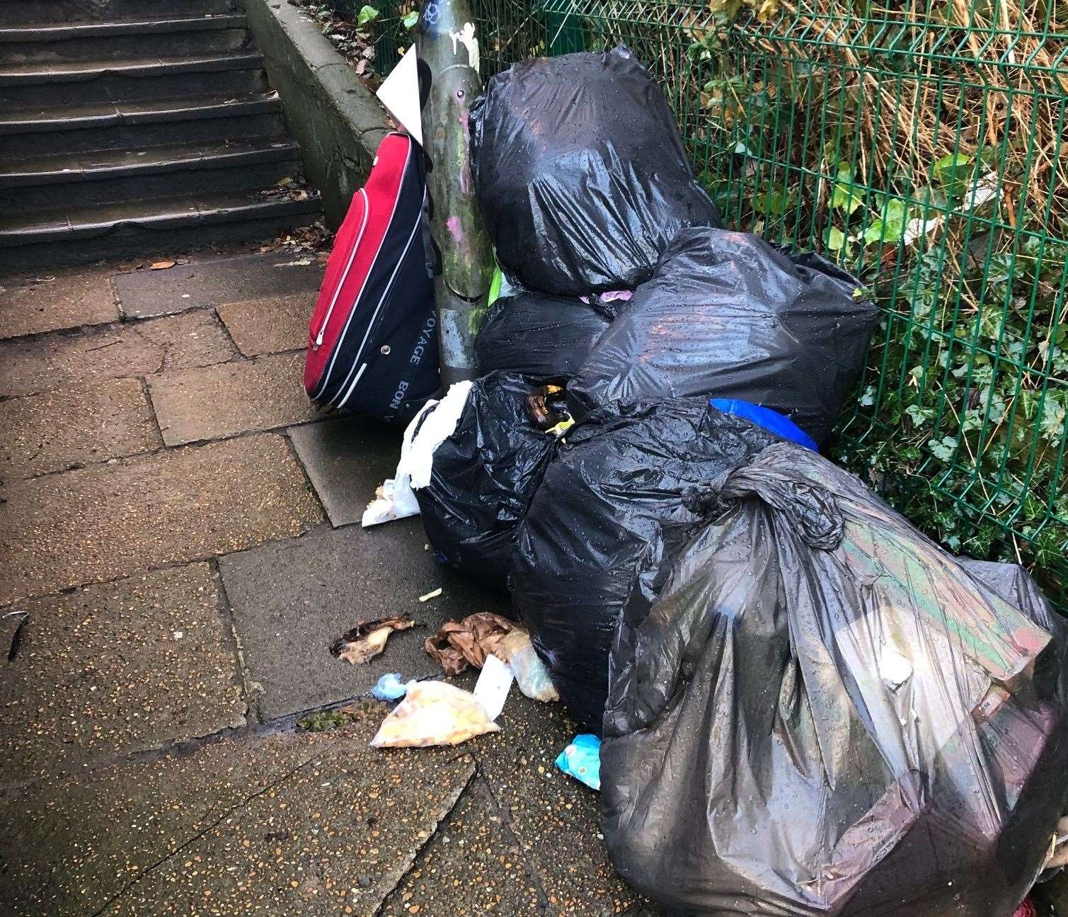 Samantha Beazley's fly-tipped rubbish near Darby Road, Folkestone