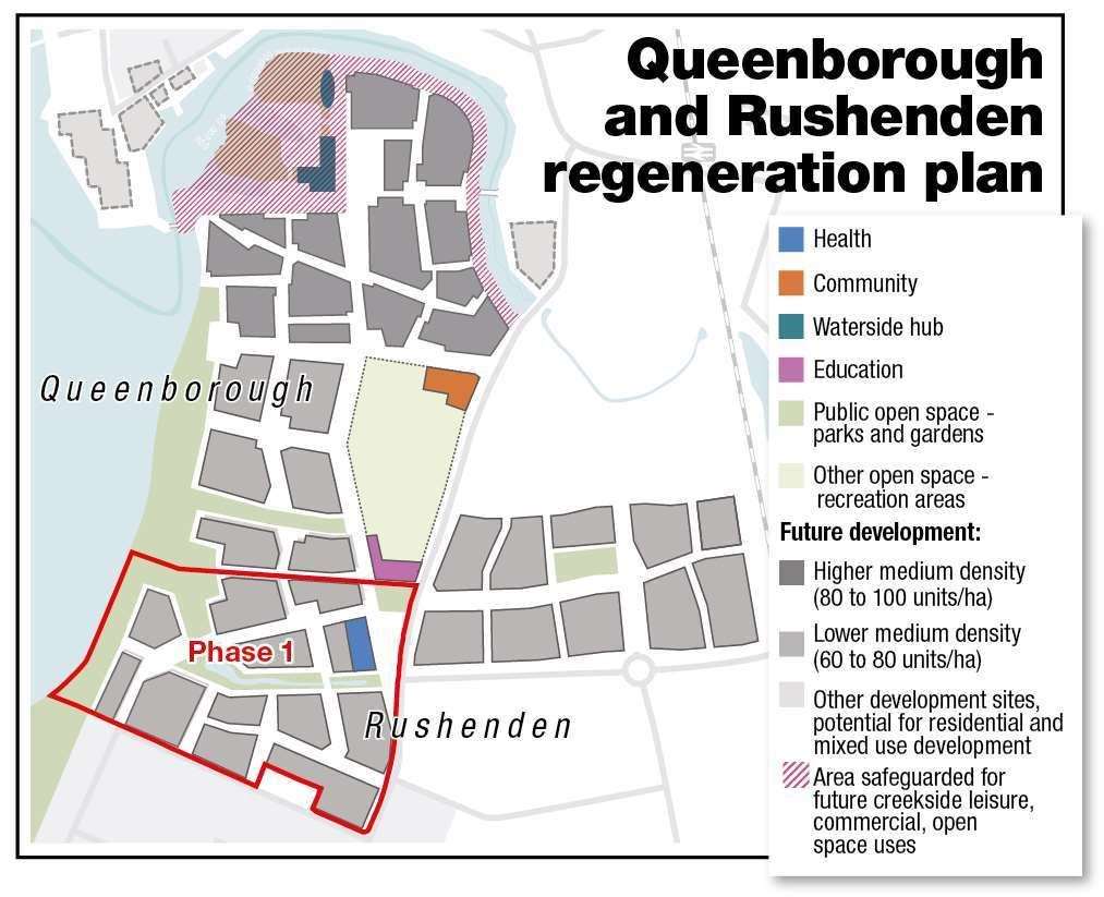 What goes where in the Queenborough and Rushenden regeneration scheme