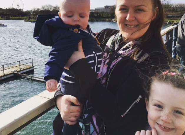 Jemma Mahoney and her two children billy, six months and Ruby, seven