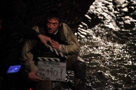 Hugh Jackman filming Les Miserables at Chatham Historic Dockyard