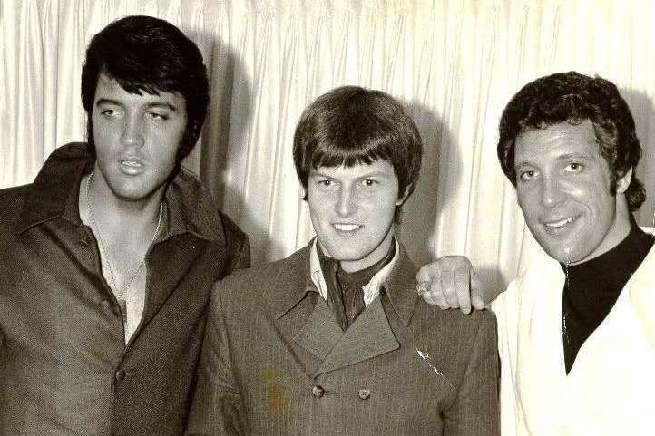 Chris Slade with Elvis and Tom Jones