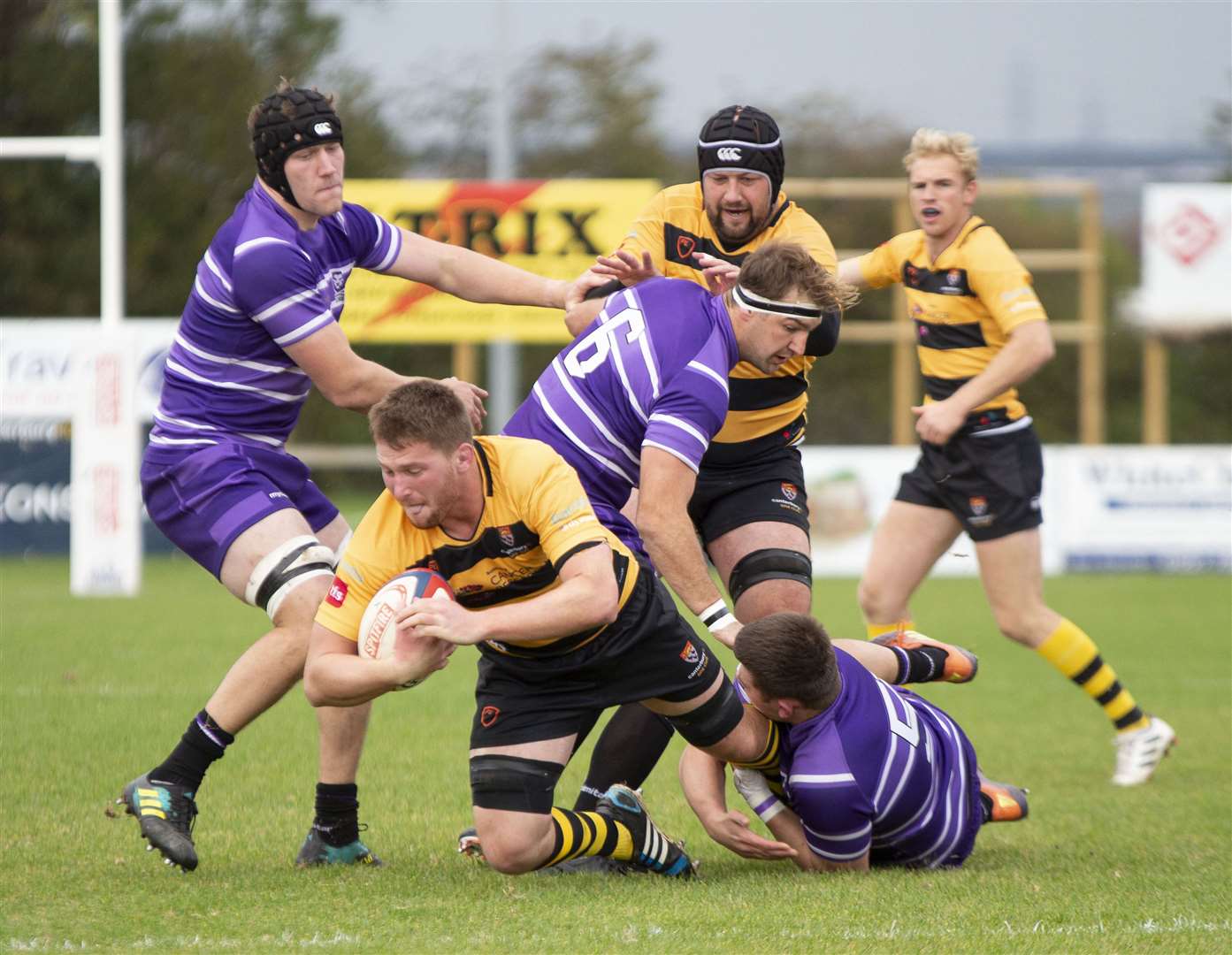 Canterbury's Jamie Stephens takes on Leicester Lions. Picture: Phillipa Hilton