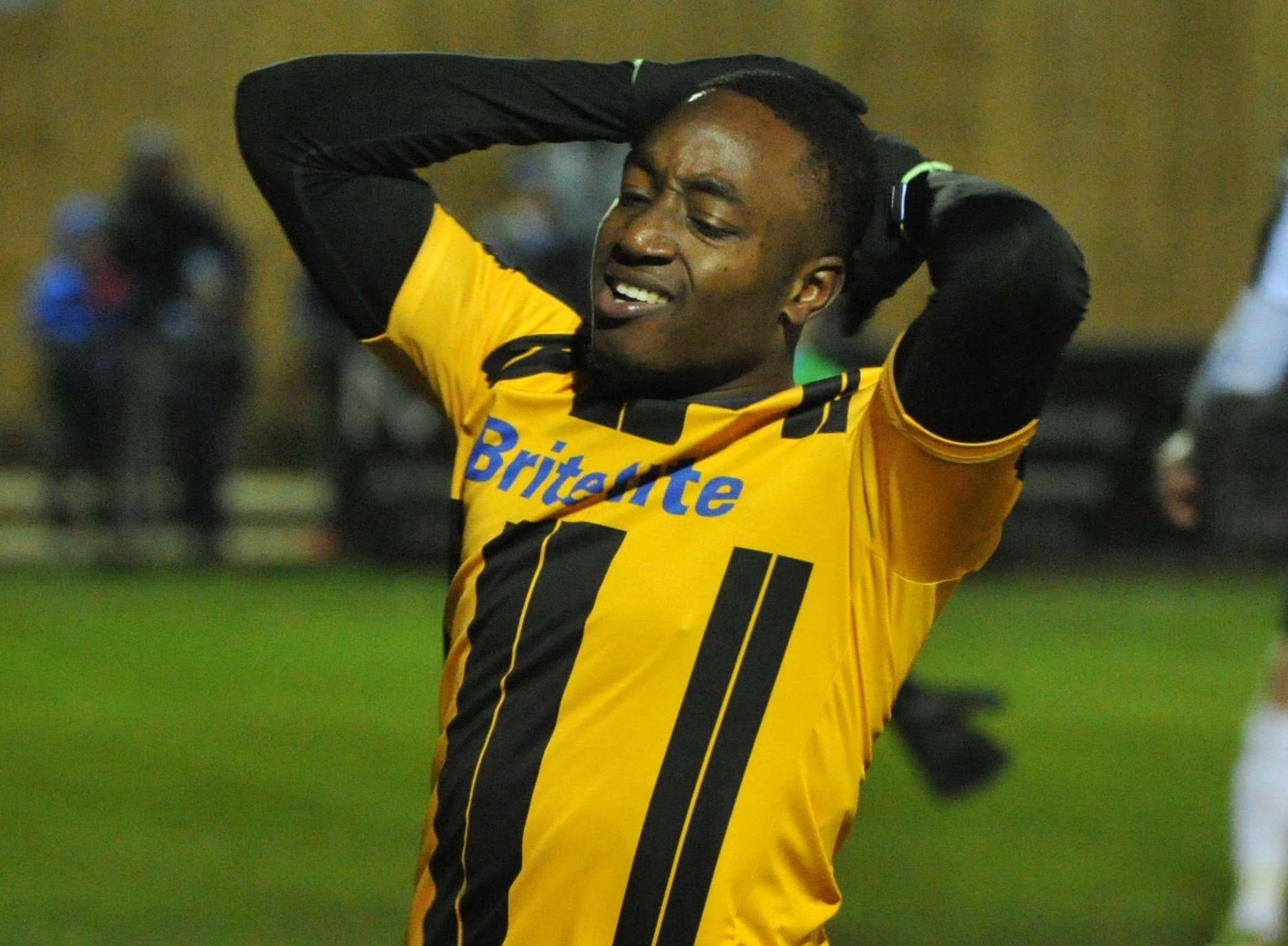 Maidstone striker Jamar Loza is being eased back into action Picture: Steve Terrell