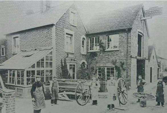 The coachworks in Chapel Lane in the Victorian era