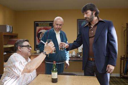 Argo: John Goodman as John Chambers, Alan Arkin as Lester Siegel and Ben Afflick as Tony Mendez. Picture: PA Photo/Warner Bros. Pictures