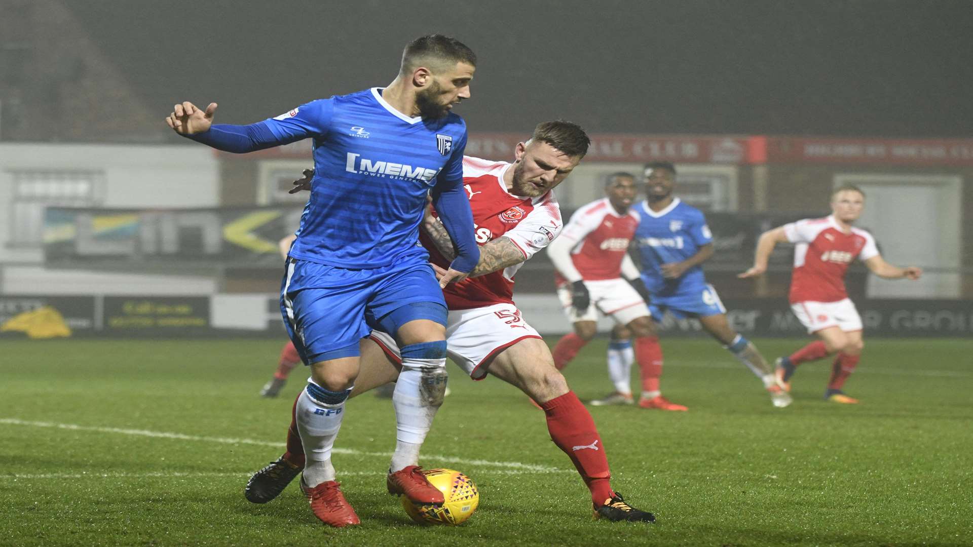 Max Ehmer in action at Fleetwood Picture: Barry Goodwin