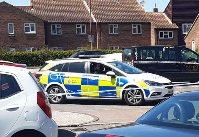 Armed police were called to the scene yesterday morning