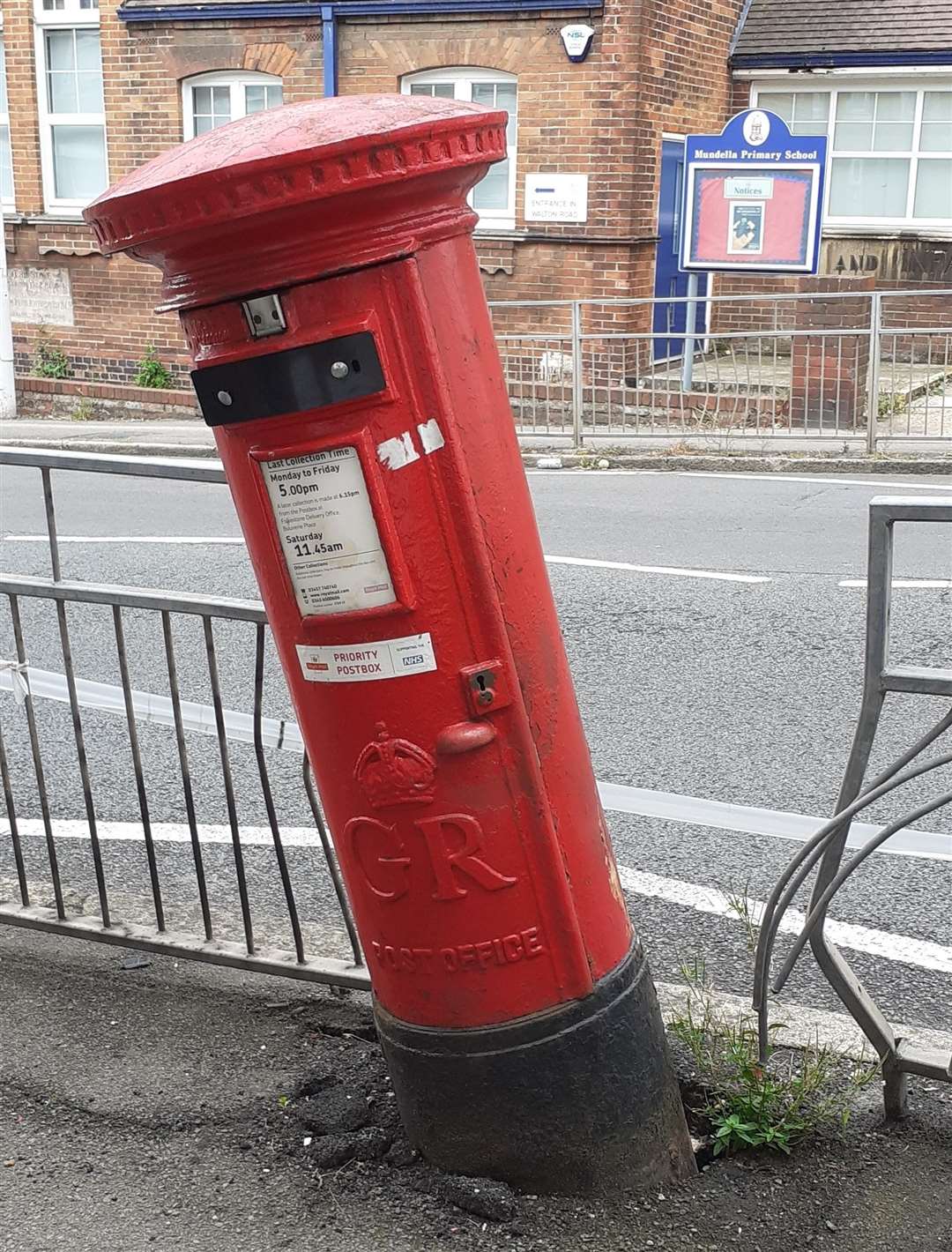 There are concerns over this leaning postbox in Black Bull Road. Photos: Elaine Nicholson