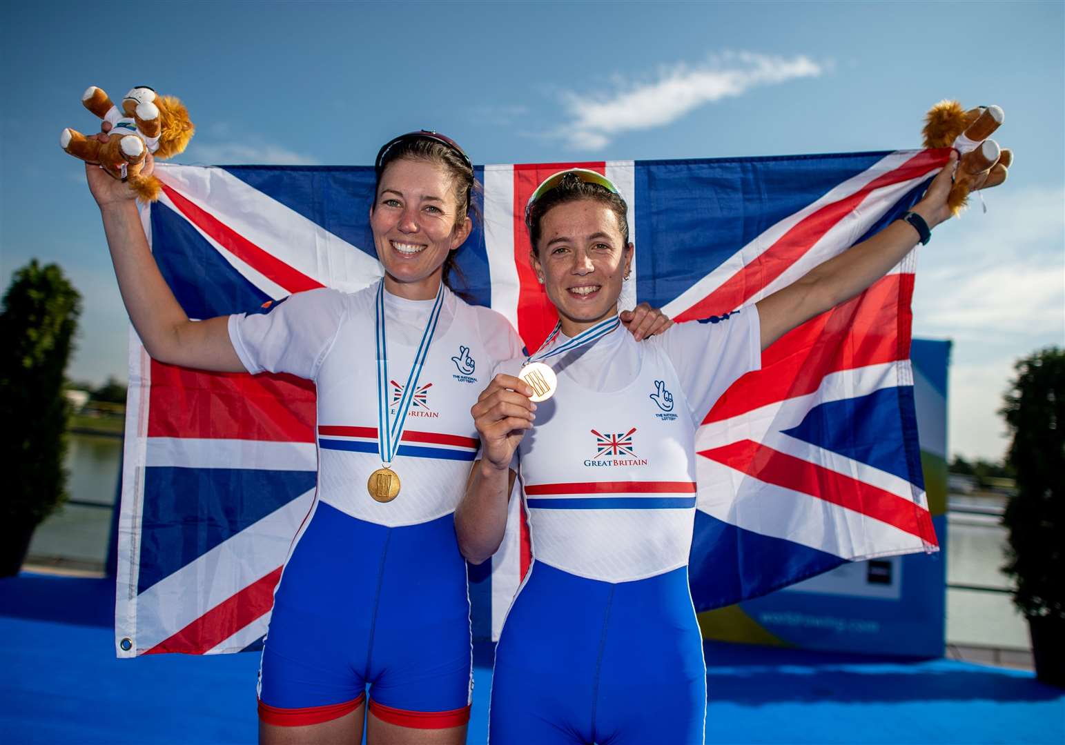 Emily Craig and Imogen Grant are chasing yet more success this week in Belgrade. Picture: British Rowing