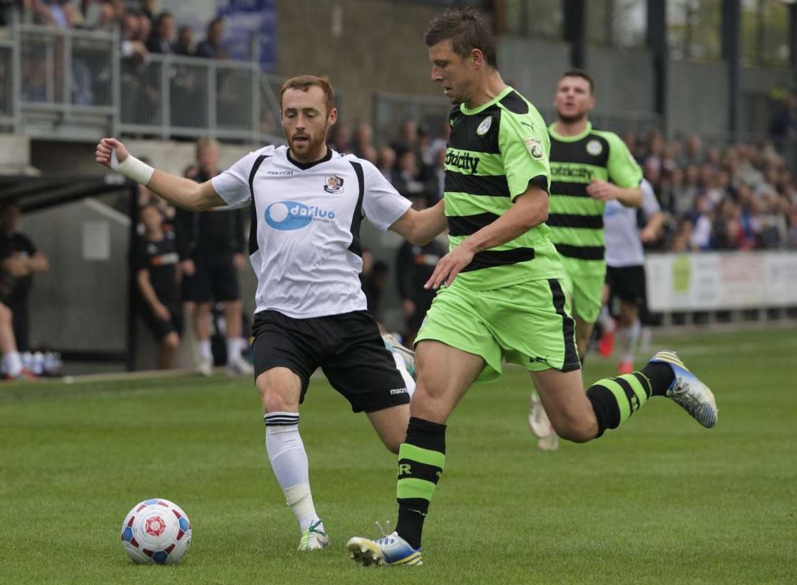 Dartford's Harry Crawford gives chase. Picture: Andy Payton