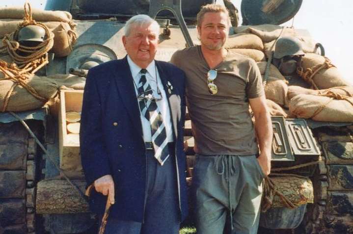 Tank veteran Peter Comfort met Brad Pitt on the set of Fury