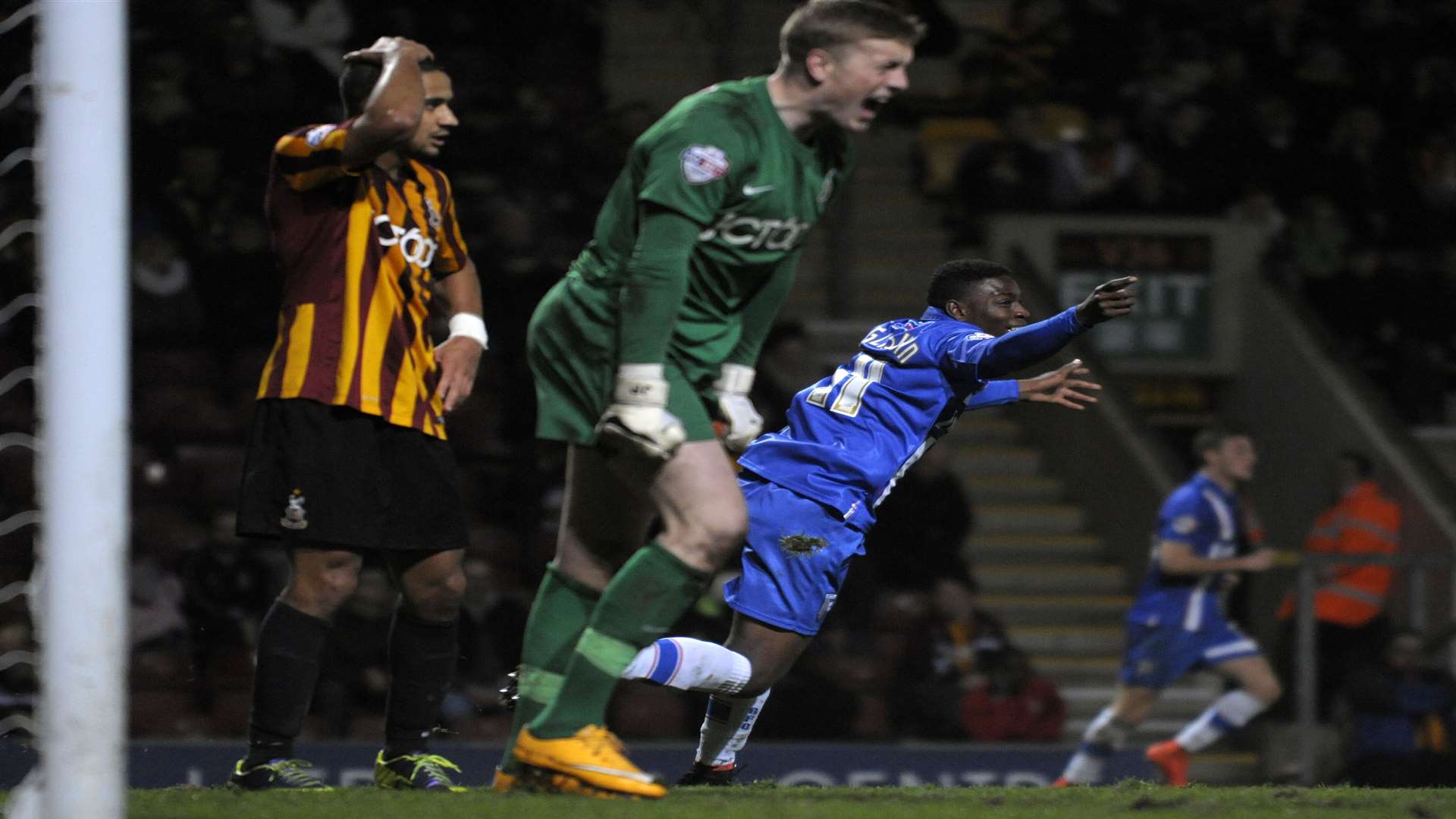 Gillingham equalise in extra time against Bradford City Picture: Barry Goodwin