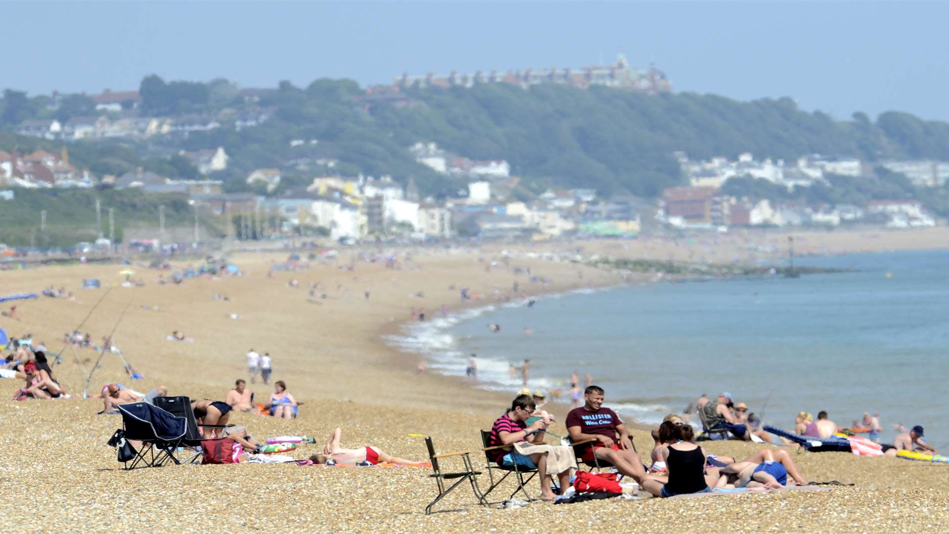 Hot and hazy days in Hythe. File picture