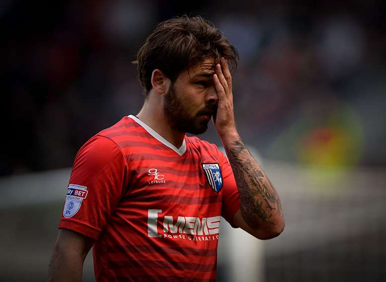 Bradley Dack shows his frustration Picture: Ady Kerry