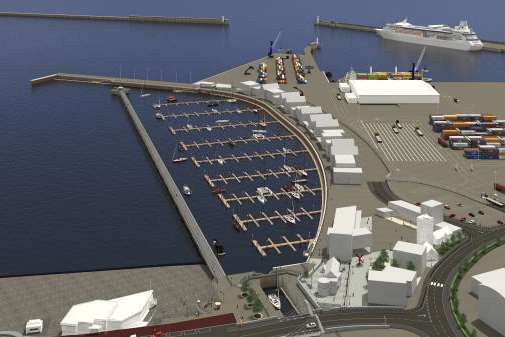 An artist's impression of the Dover Western Docks Revival after completion. Picture courtesy of Port of Dover
