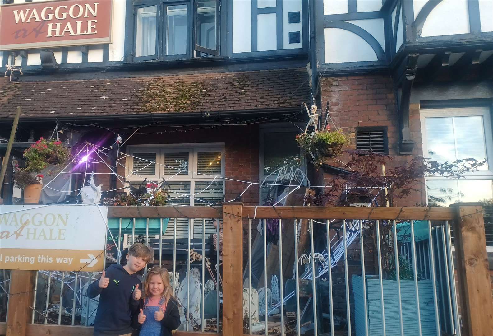 The family-friendly Waggon at Hale has been decorated for Halloween