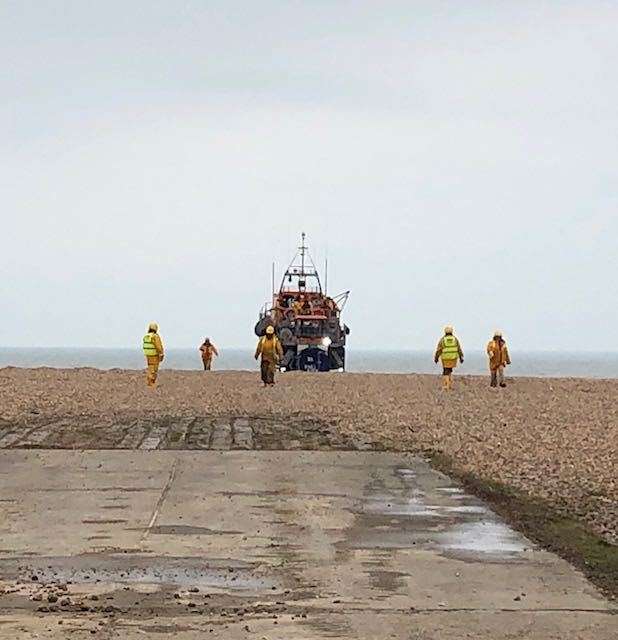 The RNLI team discovered the body (1279279)
