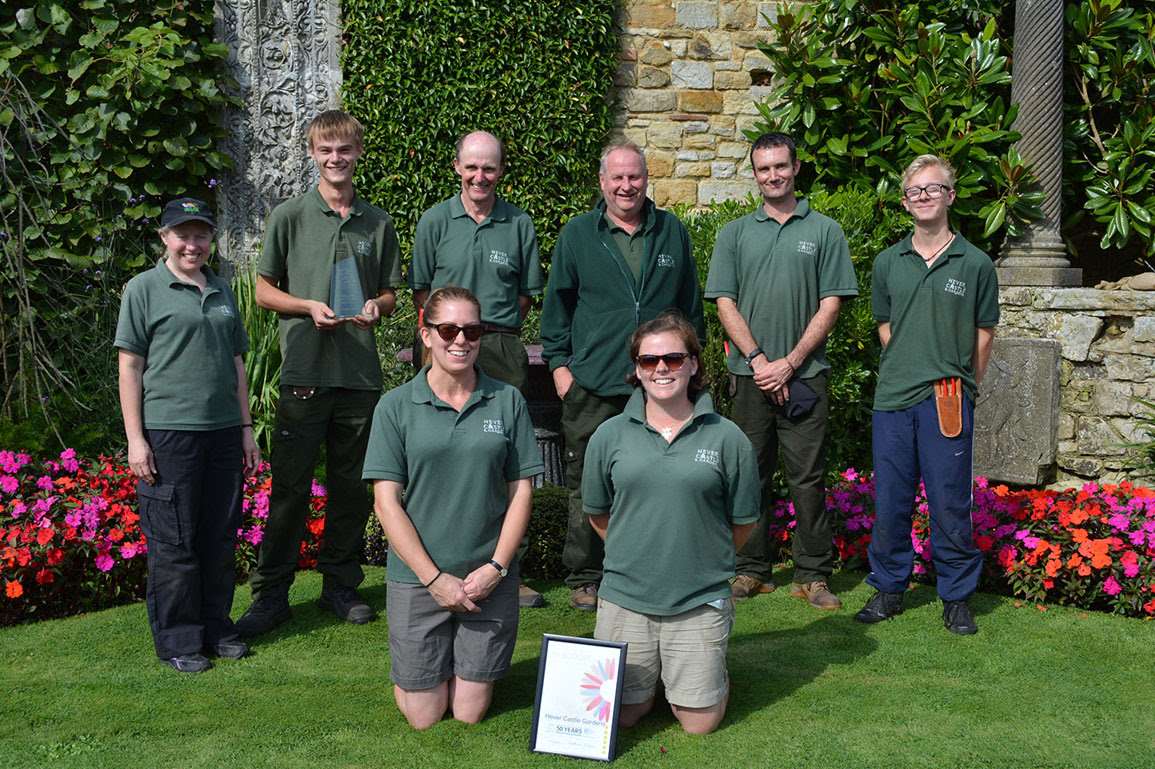 Hever Castle Gardening Team with their ‘Garden of the Year 2014’ Award