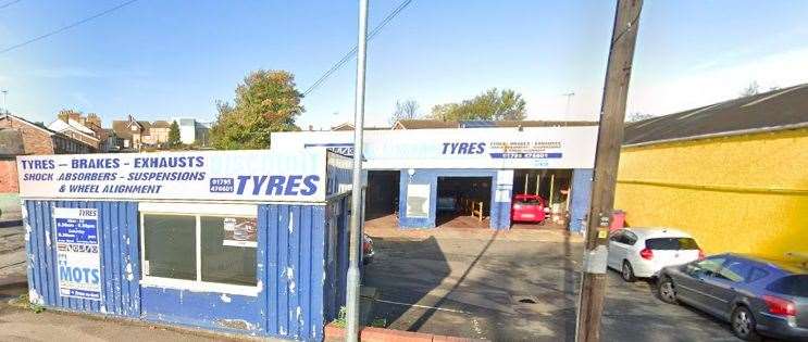 Discount Tyres went under the hammer in Chalkwell Road, Sittingbourne, last month. Picture: Google