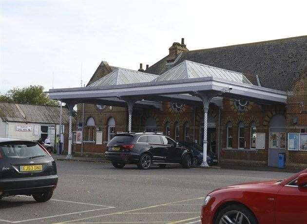 Police were called to Herne Bay Station