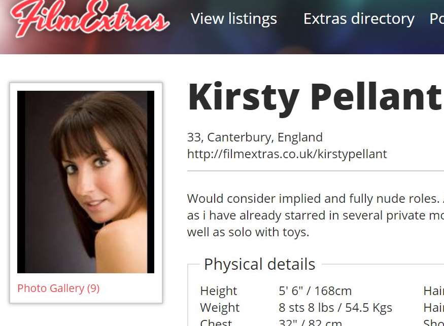 Kirsty's photograph was used on various websites