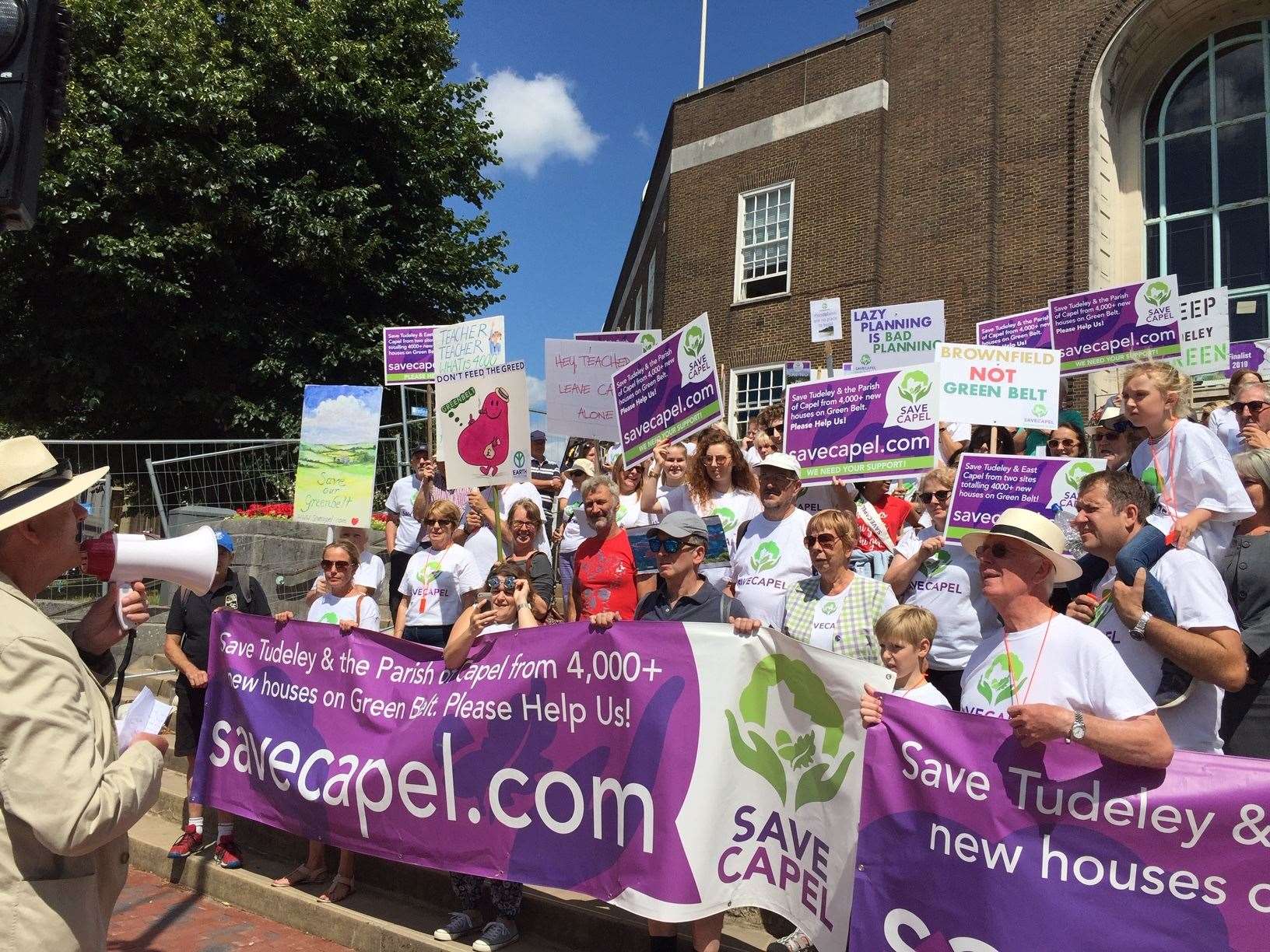 Save Capel held a March on Tunbridge Wells Town Hall in August last year shortly after the proposals were announced