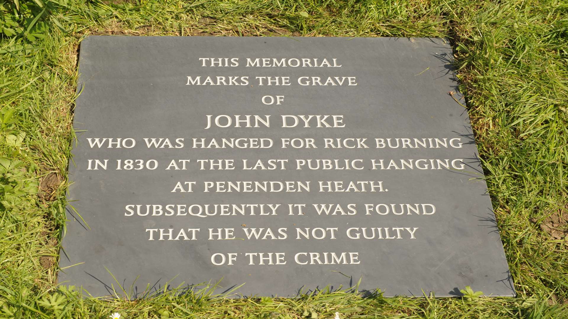 John Dyke is commemorated by a plaque at Holy Cross Church, Bearsted