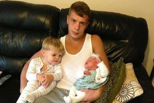 Felix Glenny with children Ralph and Pearl before he fell ill