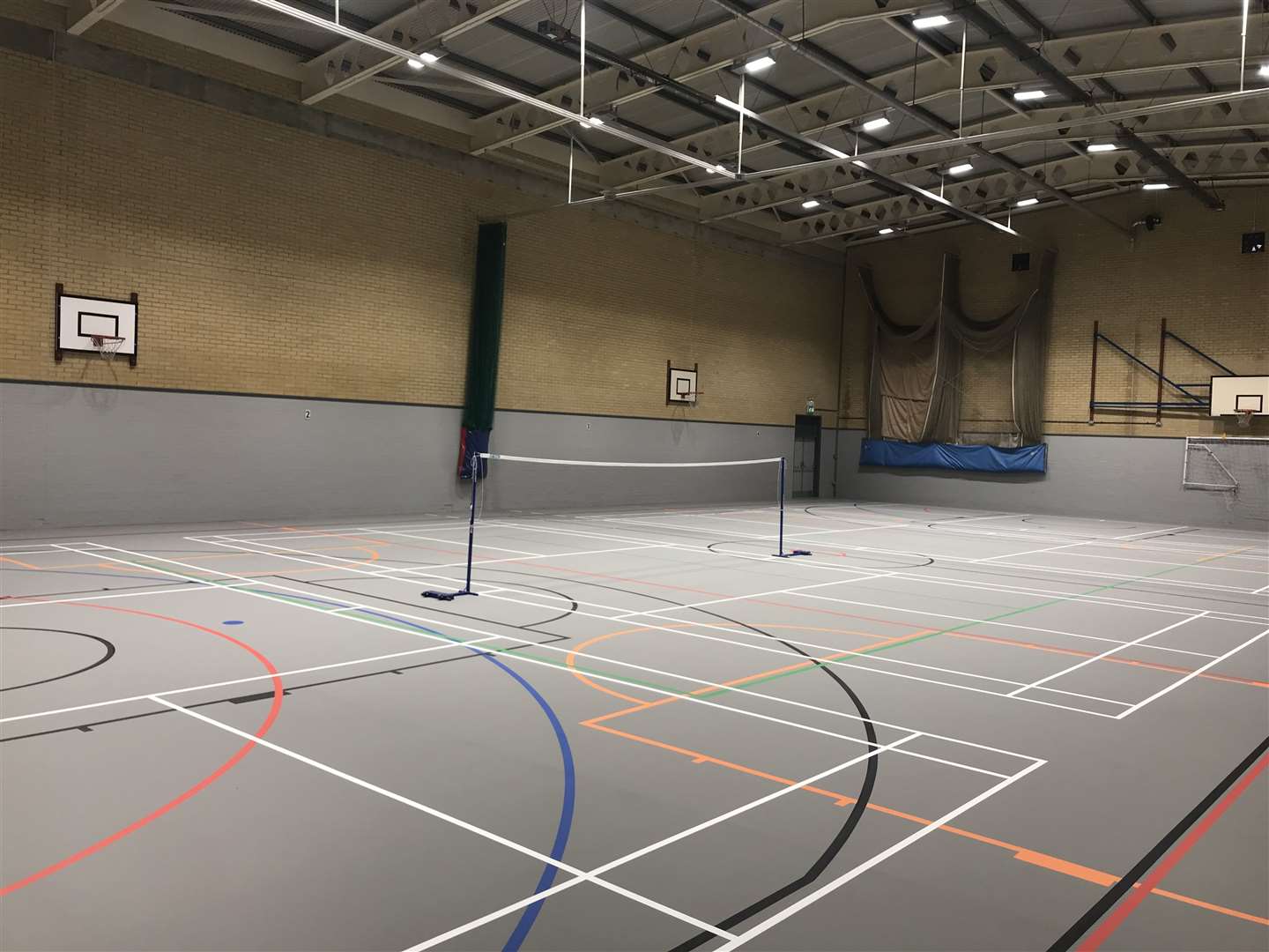 The sports hall floor at Sandwich Leisure Centre has been replaced as part of the improvements programme