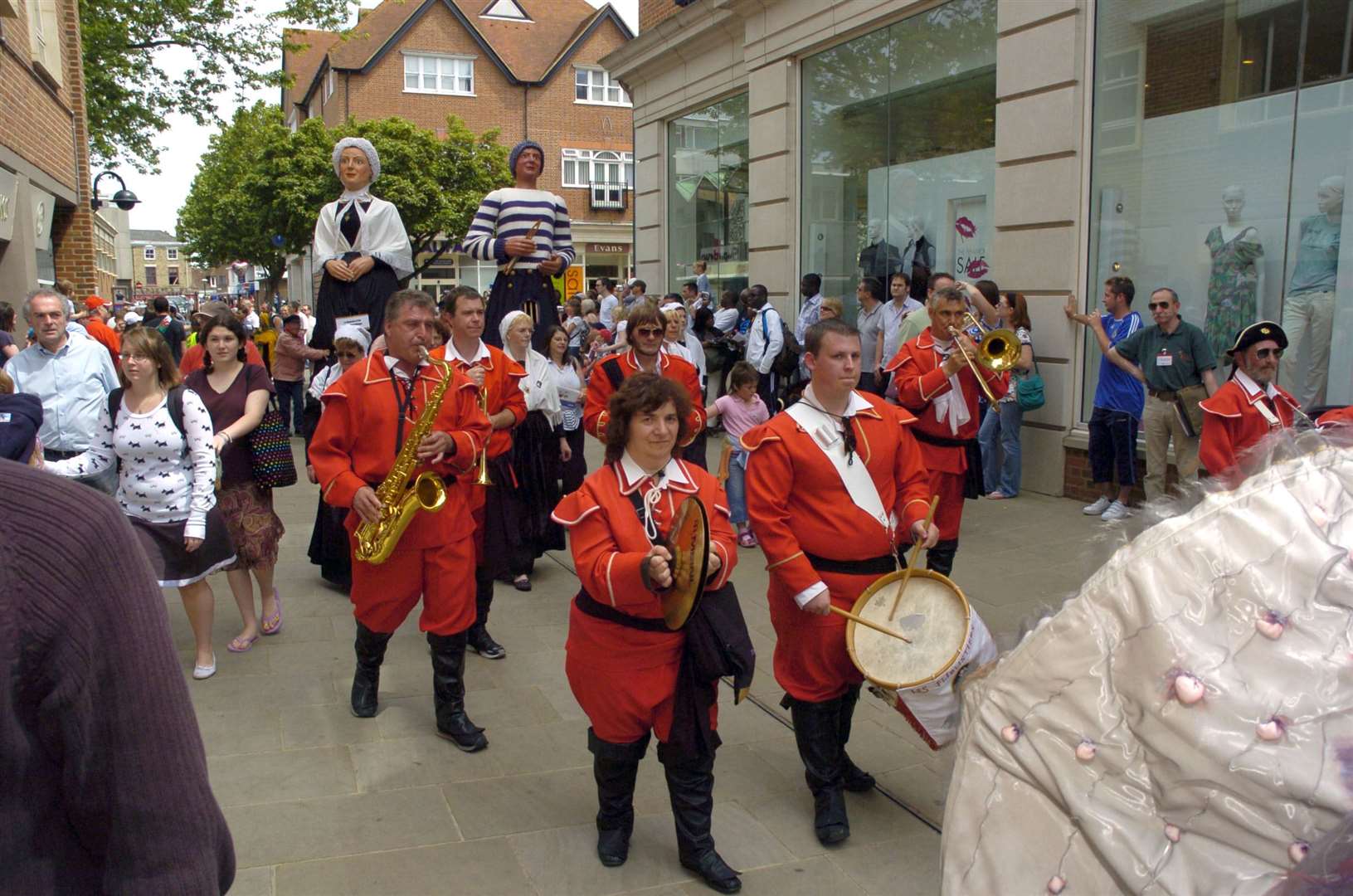 The parade through Canterbury city centre