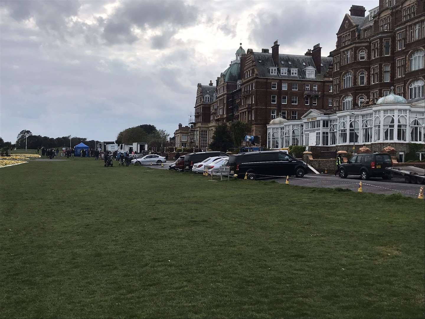 Filming is taking place near The Grand. Photo: Ian Everley