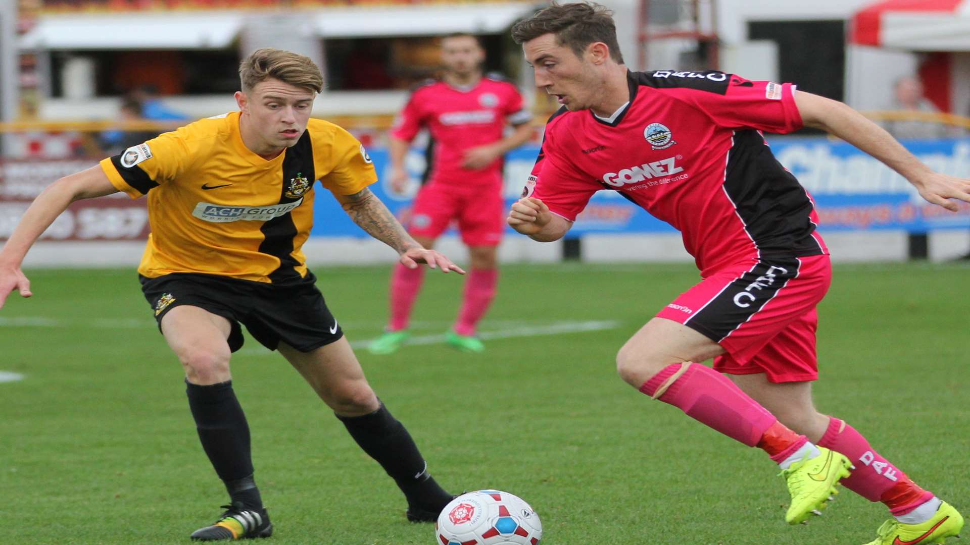 Chris Kinnear jnr goes on the attack in the draw at Southport last season Picture: Julia Urwin Southport FC
