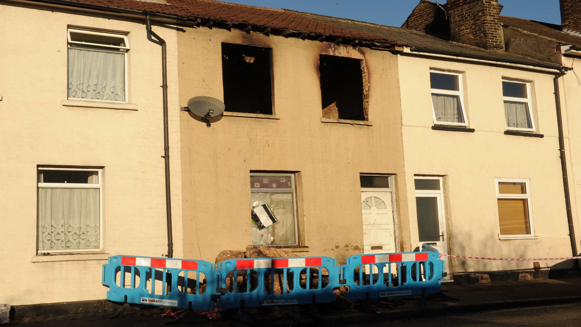 A fire ripped through a house in Station Road, Strood, last night.