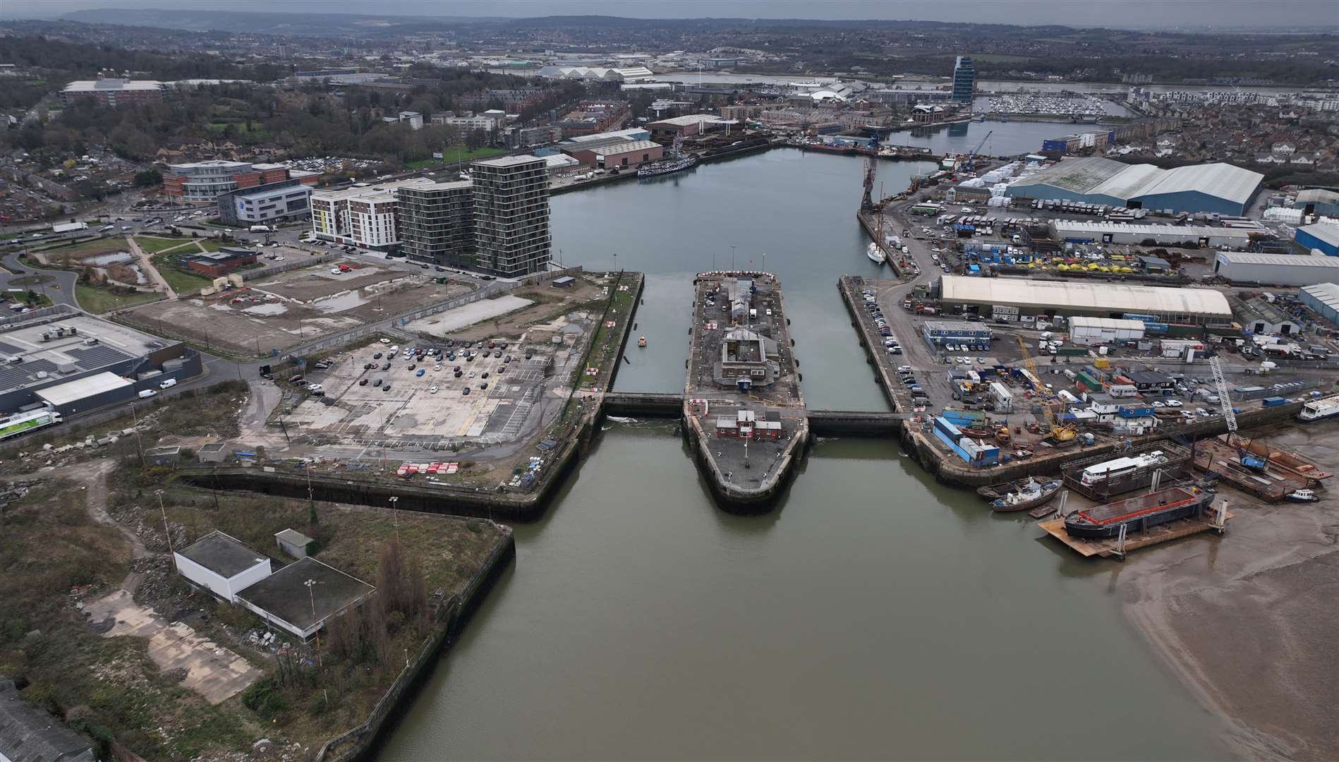 Chatham Docks and Chatham Waters which are subject to plans for redevelopment by Peel L&P. Picture: Phil Drew
