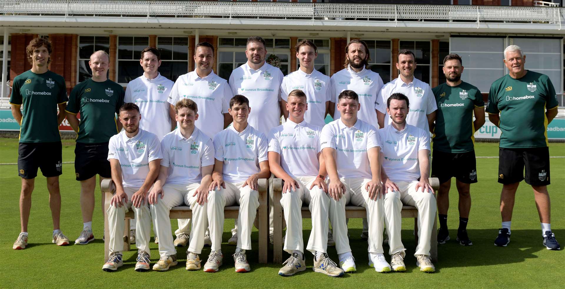 Leeds and Broomfield line up at Lord’s before taking on Milford Hall. Picture: Barry Goodwin
