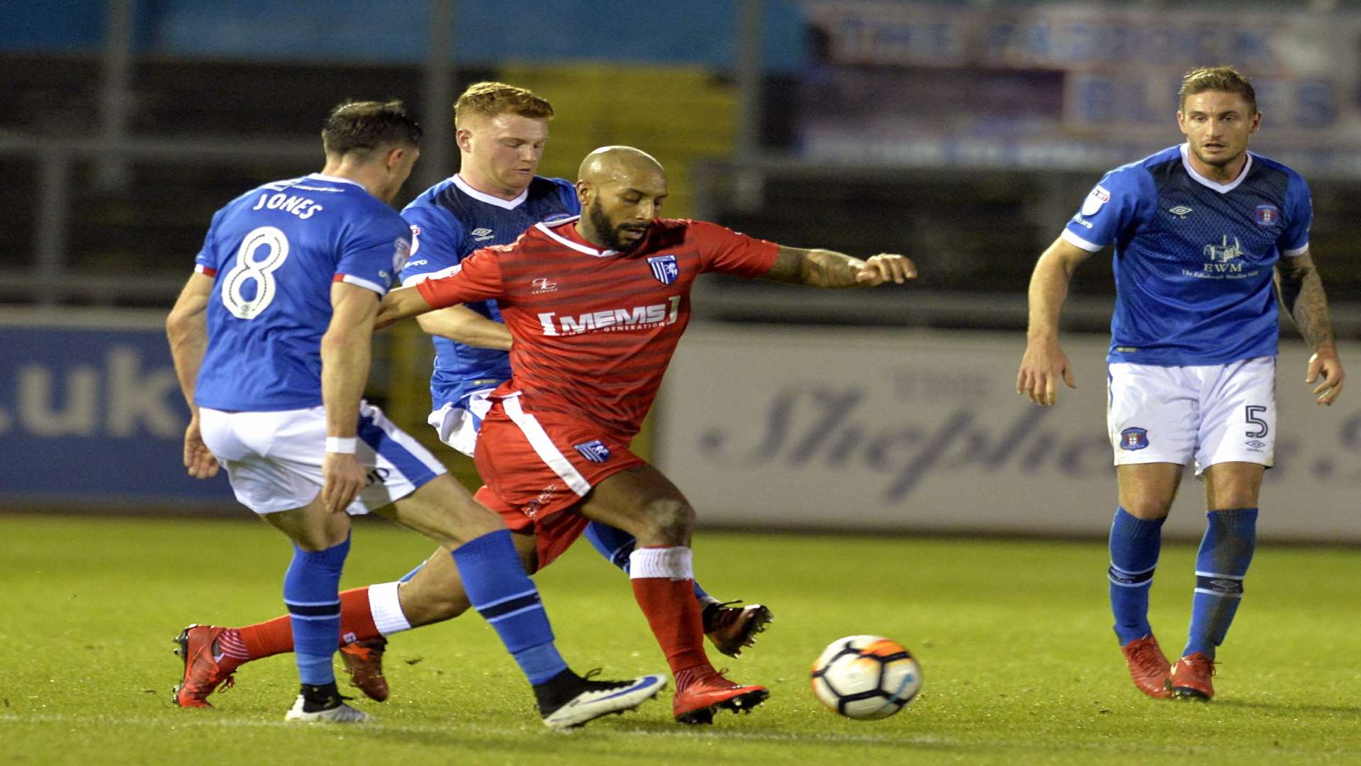 Josh Parker runs at the Carlisle defence Picture: Stuart Walker