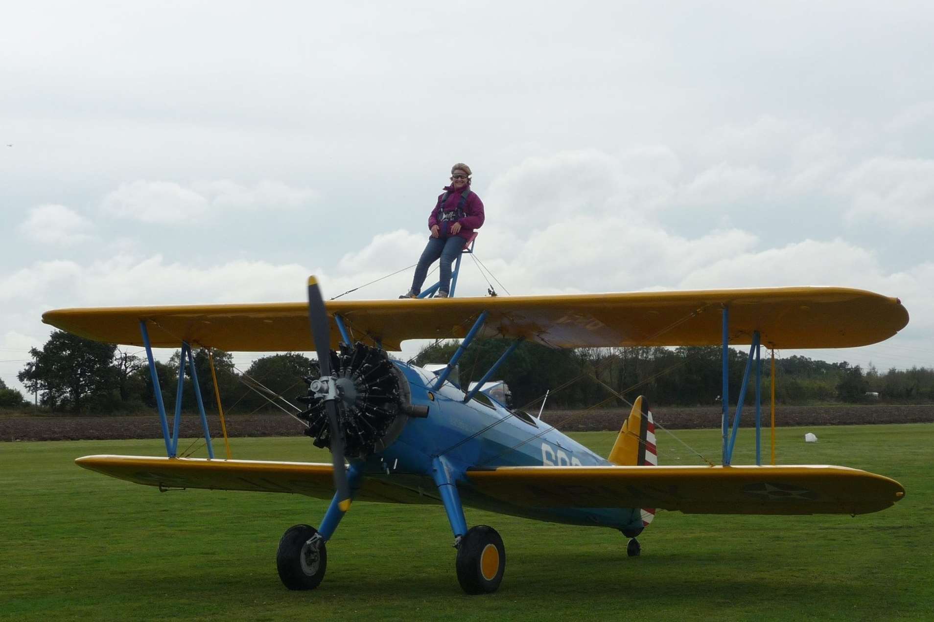 Joanne Aston took on various challenges after her diagnosis, including a sponsored wingwalk.