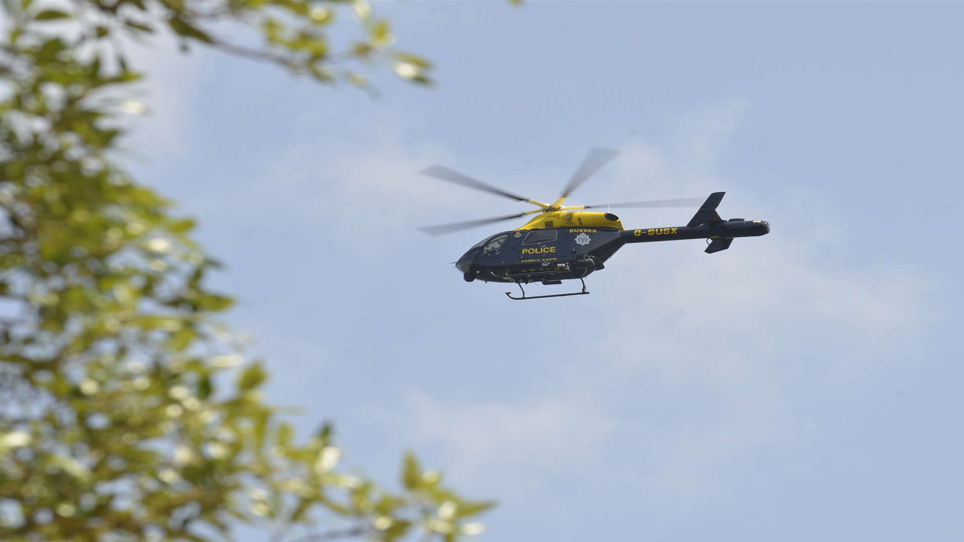 The police helicopter. Stock image