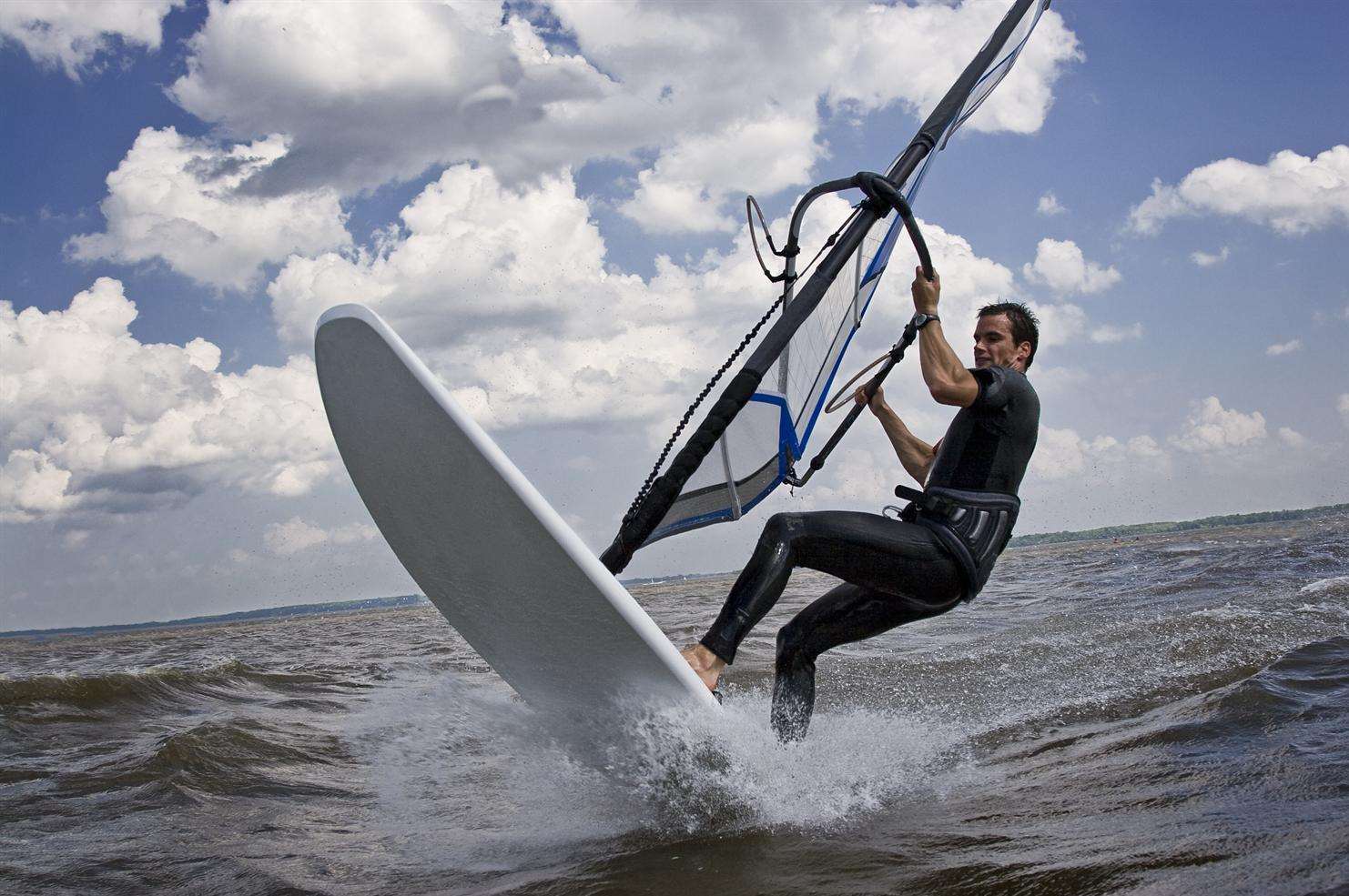 A windsurfer. Stock image