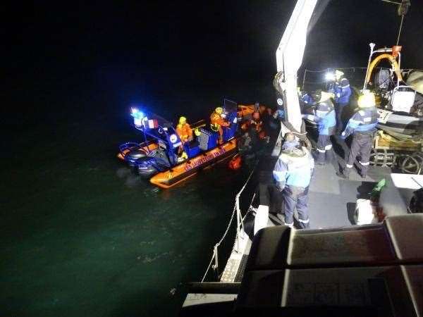 Migrants rescued by the French late last month. Picture: French maritime authorities