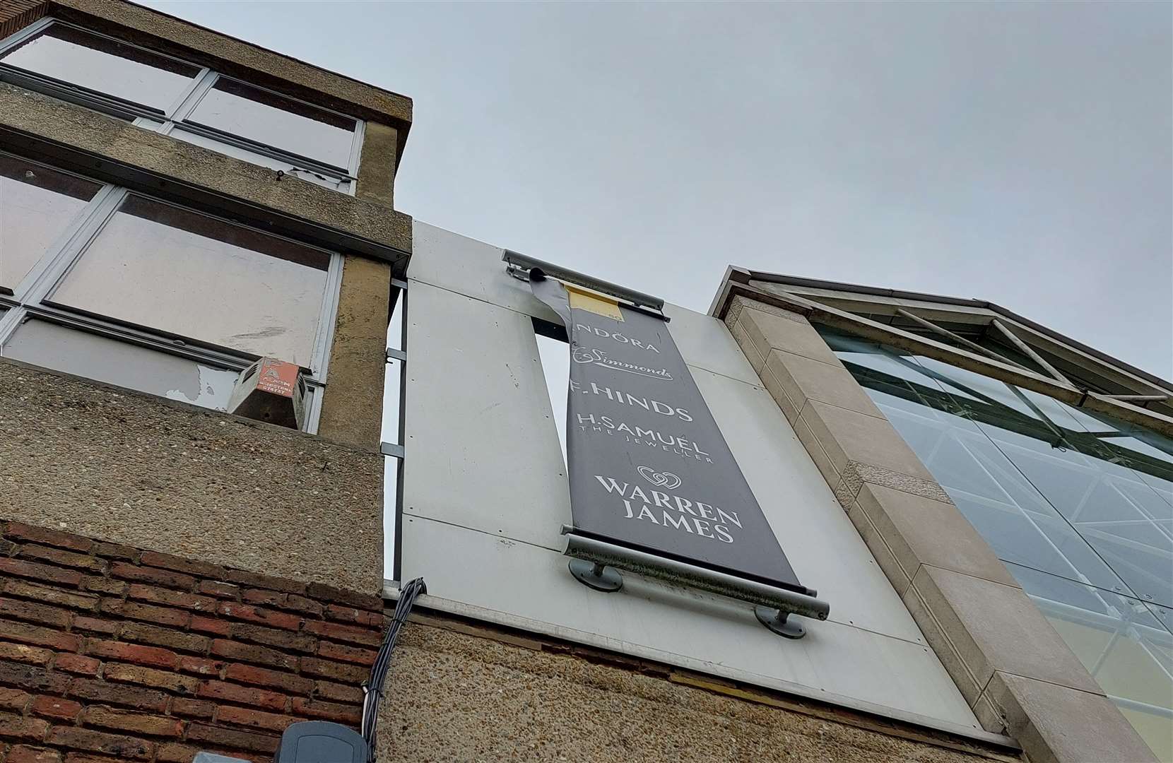 Damage to a sign at the Tufton Street entrance