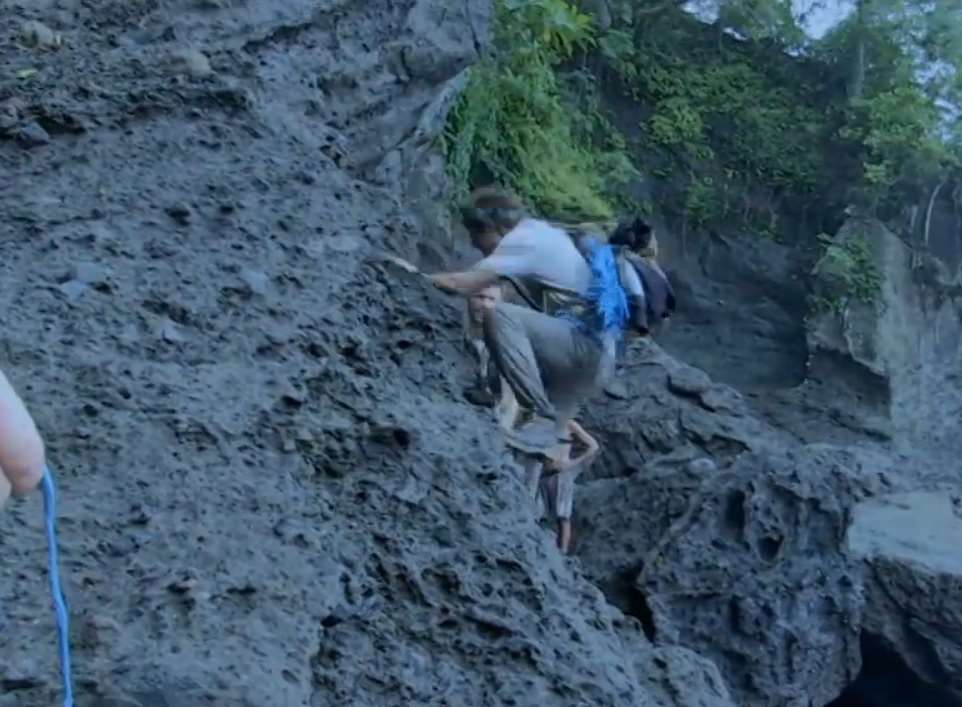 The gap-year student lost his grip and footing and plummeted towards the ground. Picture: The Island/Channel 4