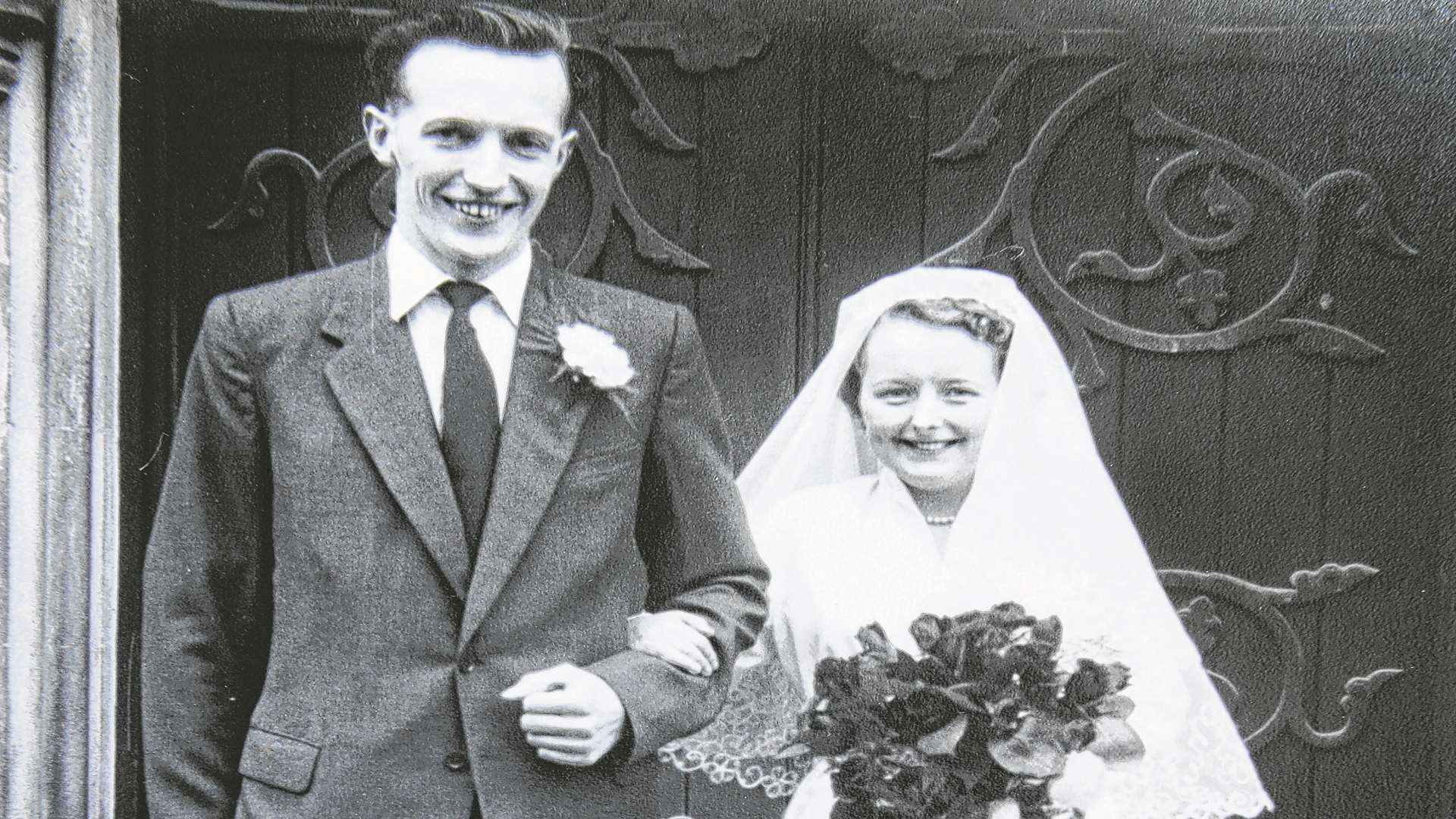 Don and Glora on their wedding day