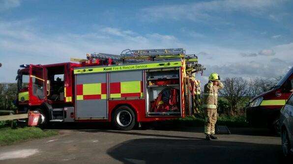 Fire crews were called to the rescue. Picture from @FrodoHDog